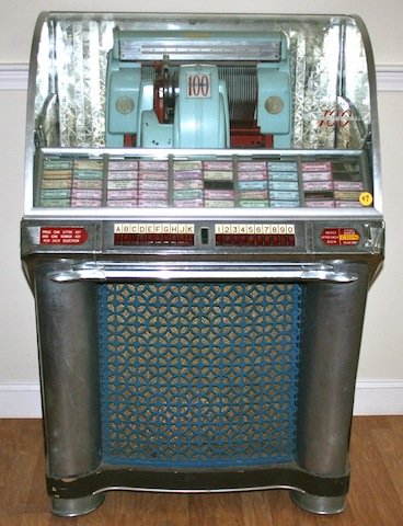 Seeeburg Juke Box: Seeburg Select-o-Matic 100 Juke Box w/ records Model # HF100G