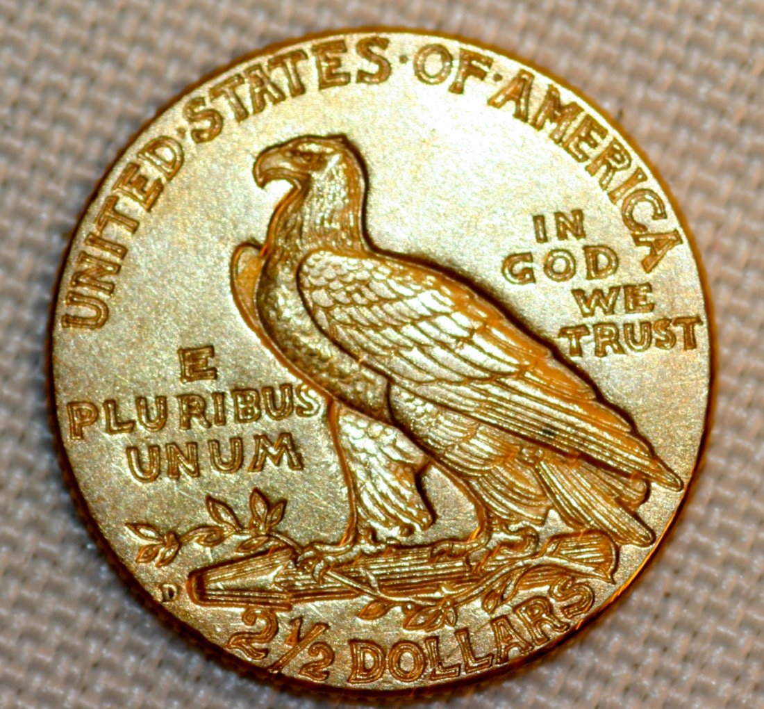 Coin: Gold 2 1/2 Dollar: Gold Coin, 2 1/2 Dollar 1925