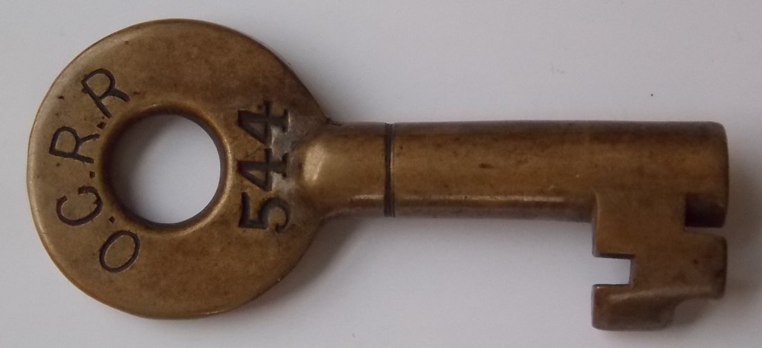 Old Colony Railroad Brass Switch Key " Bohannan (1 of 2)