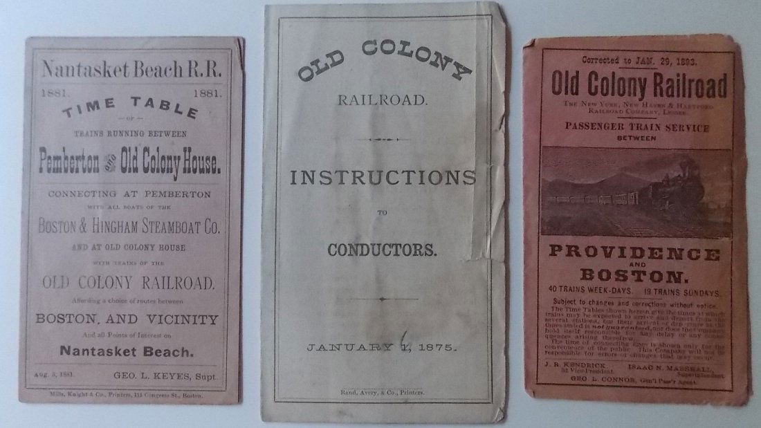 Old Colony Railroad Timetables & Rule Book (3) (1 of 2)