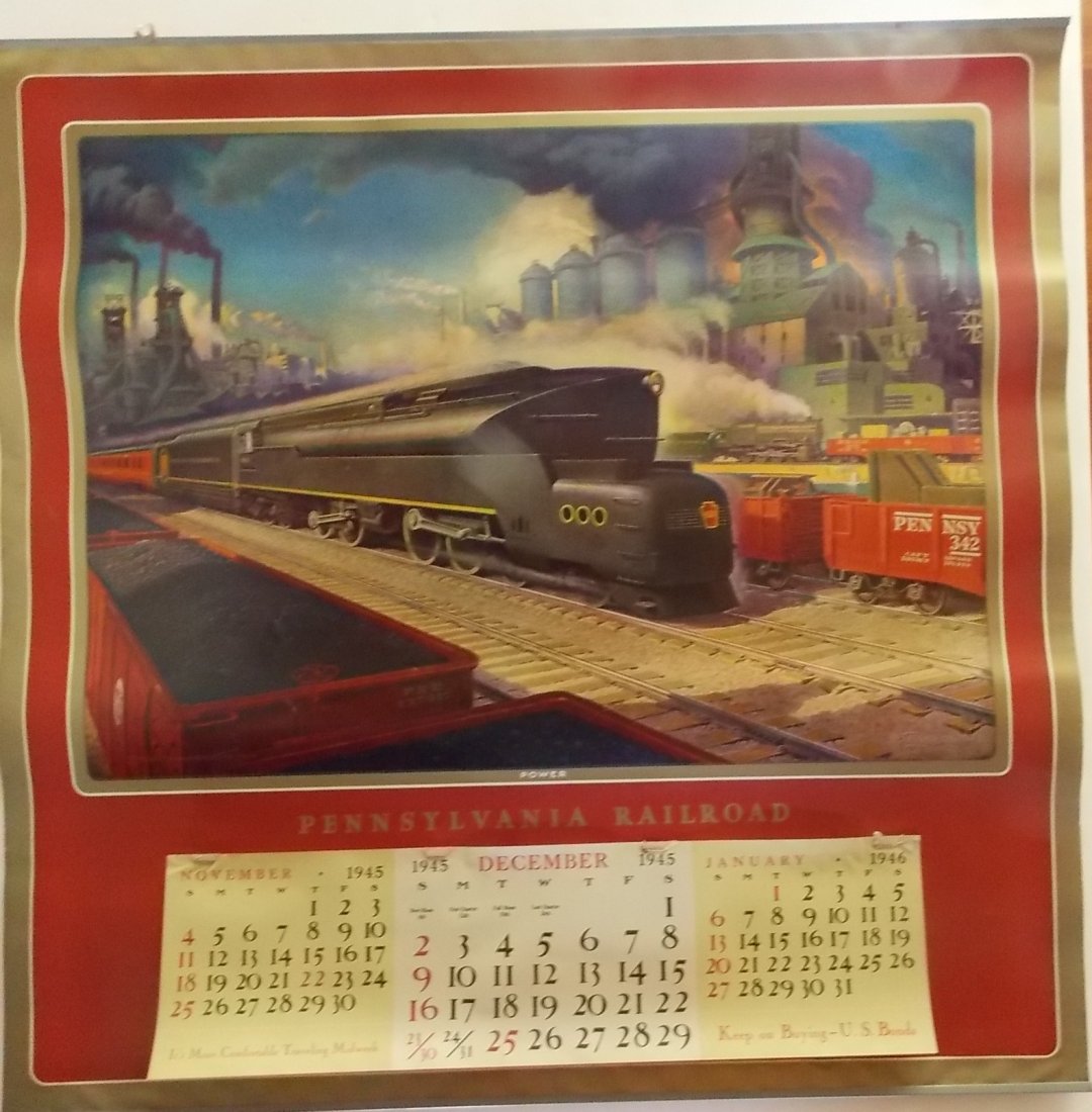 Pennsylvania Railroad Calendar 1945 "Power" (1 of 4)
