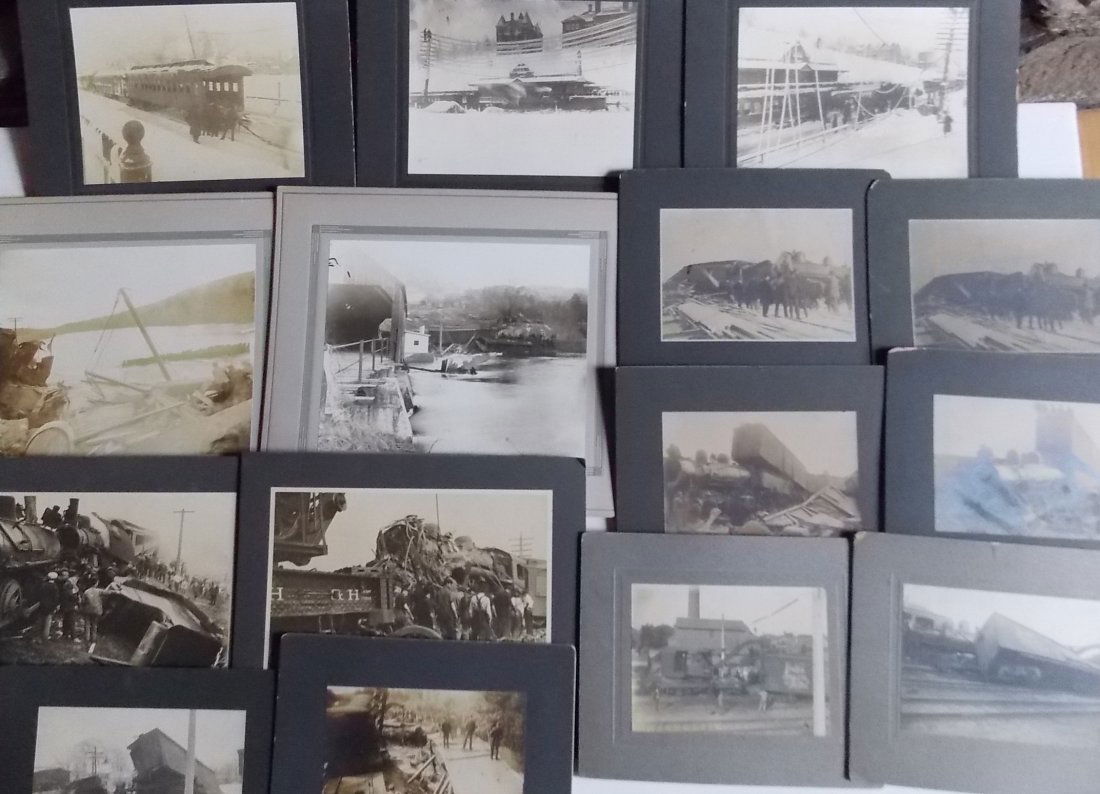 Mounted Railroad Wreck Photographs " Groups (18) (1 of 4)