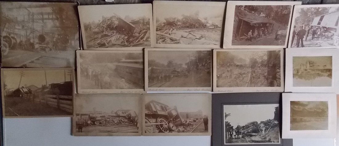 Mounted Railroad Wreck Photographs " Groups (14) (1 of 4)