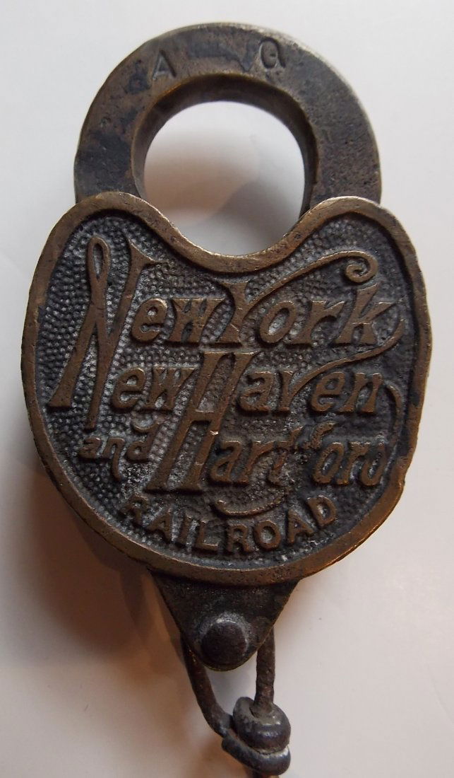 New Haven Cast Script Panel Brass Switch Lock (1 of 4)