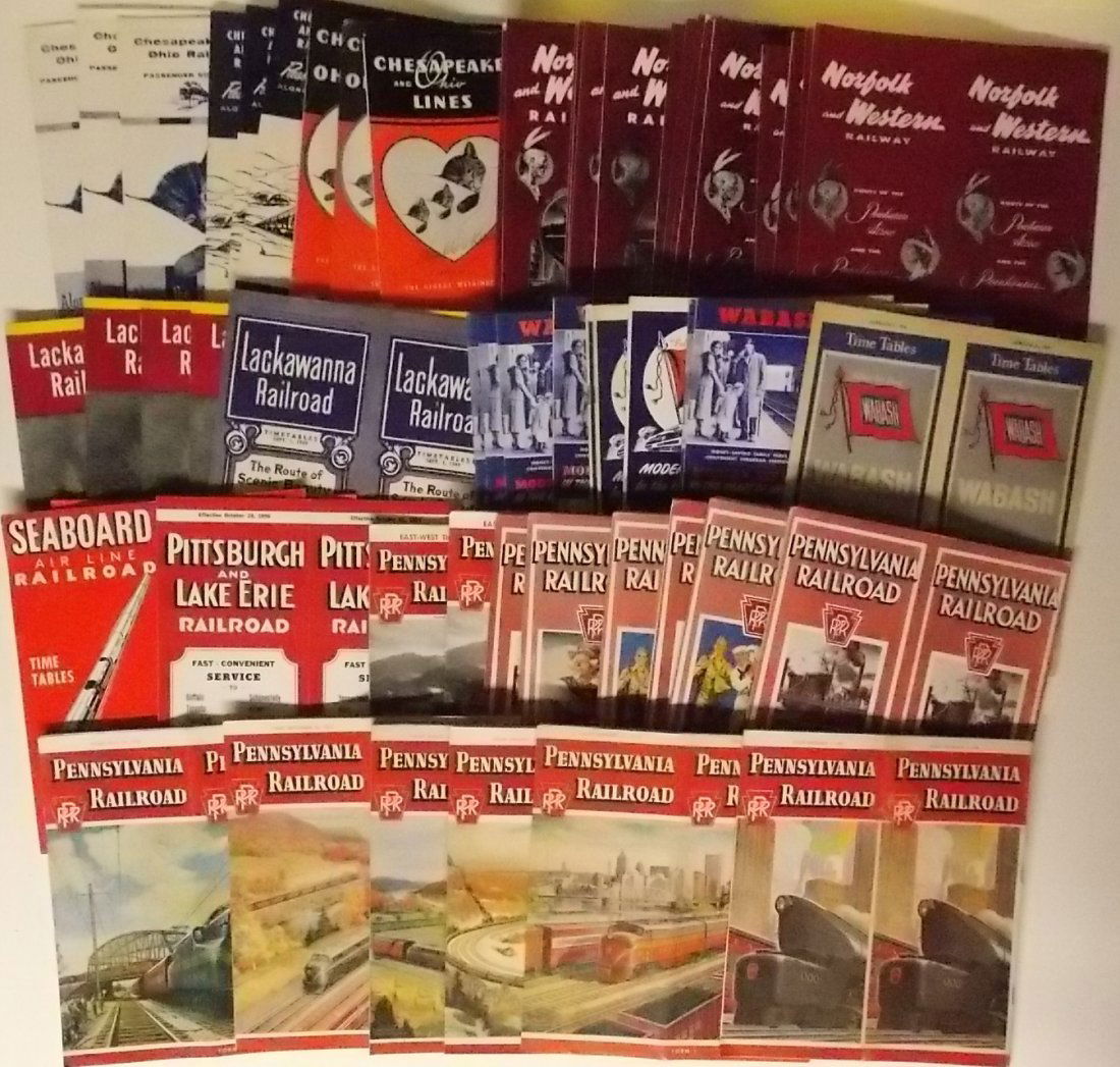 Timetables " C&O, N&W, DL&W, Wab, SBD, PRR (51) (1 of 1)