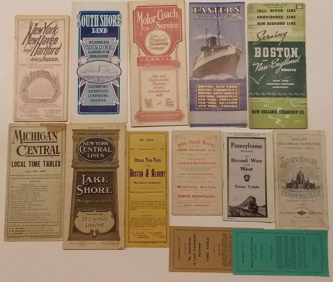Timetable Assortment " some Very Old (1 of 6)