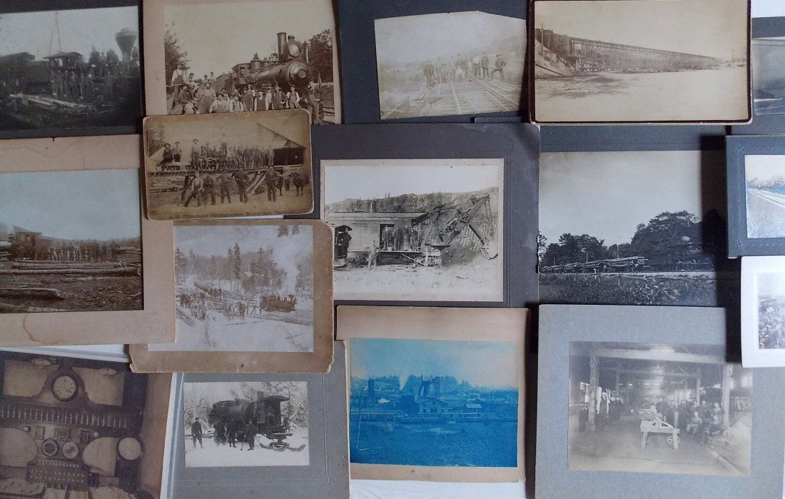Mounted Photographs Railroads Logging Industrial (1 of 5)