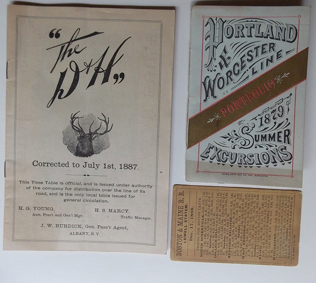 Railroad Timetables & Travel Folders 1800s (1 of 4)