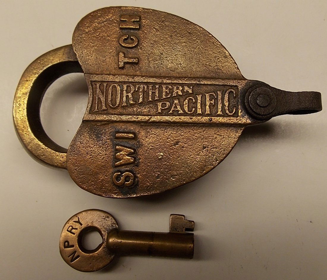 Northern Pacific Railway Cast Panel Lock & Key (1 of 2)