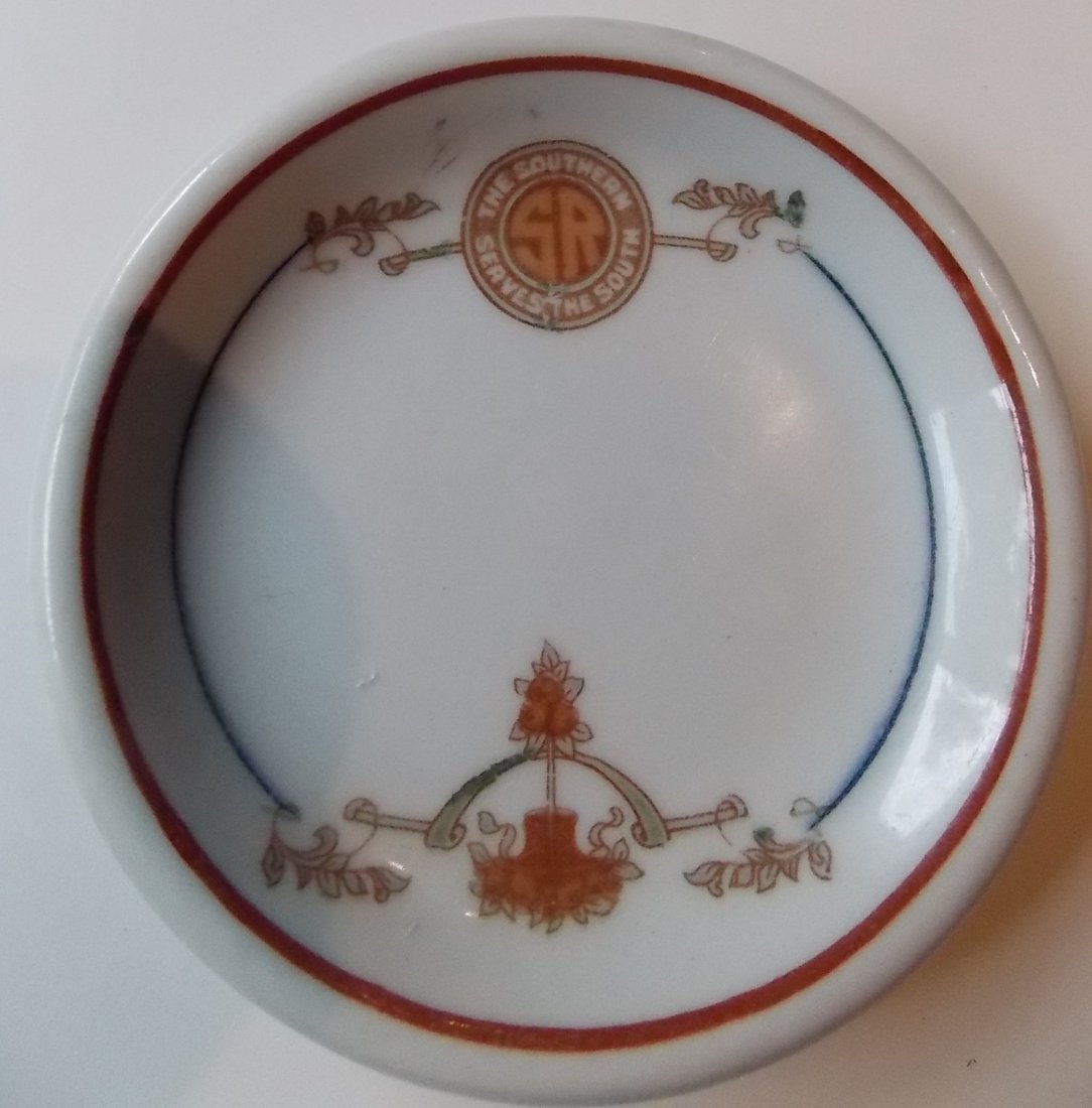 Southern Railway "Peach Blossom" China Butter Pat (1 of 2)