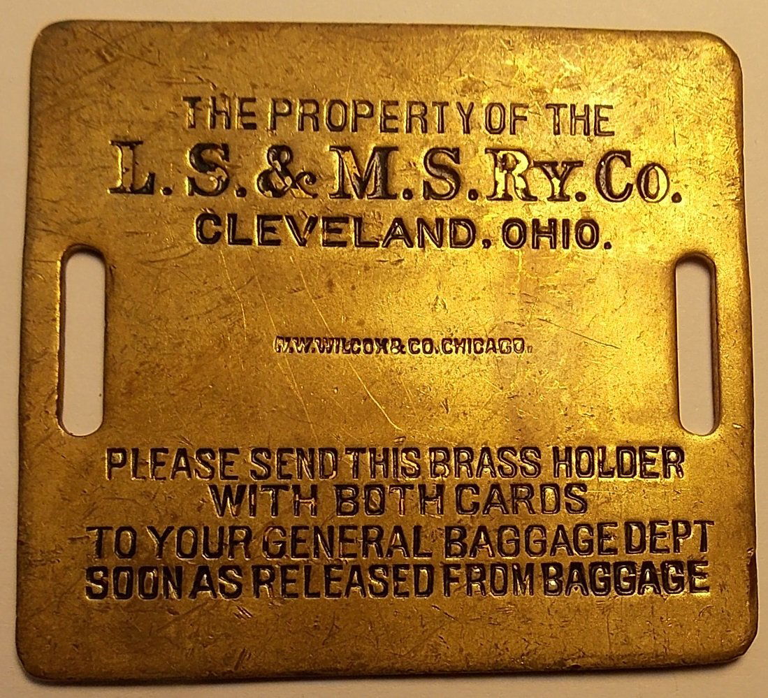 Lake Shore & Michigan Southern Baggage Tag (1 of 2)