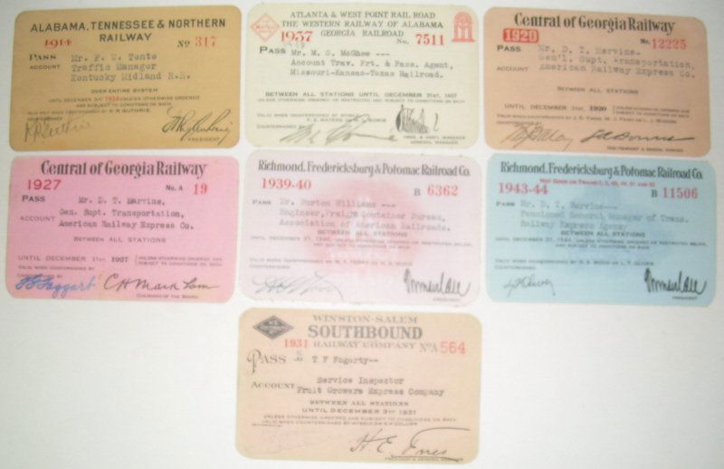 Railroad Annual Passes - South East (7) (1 of 2)
