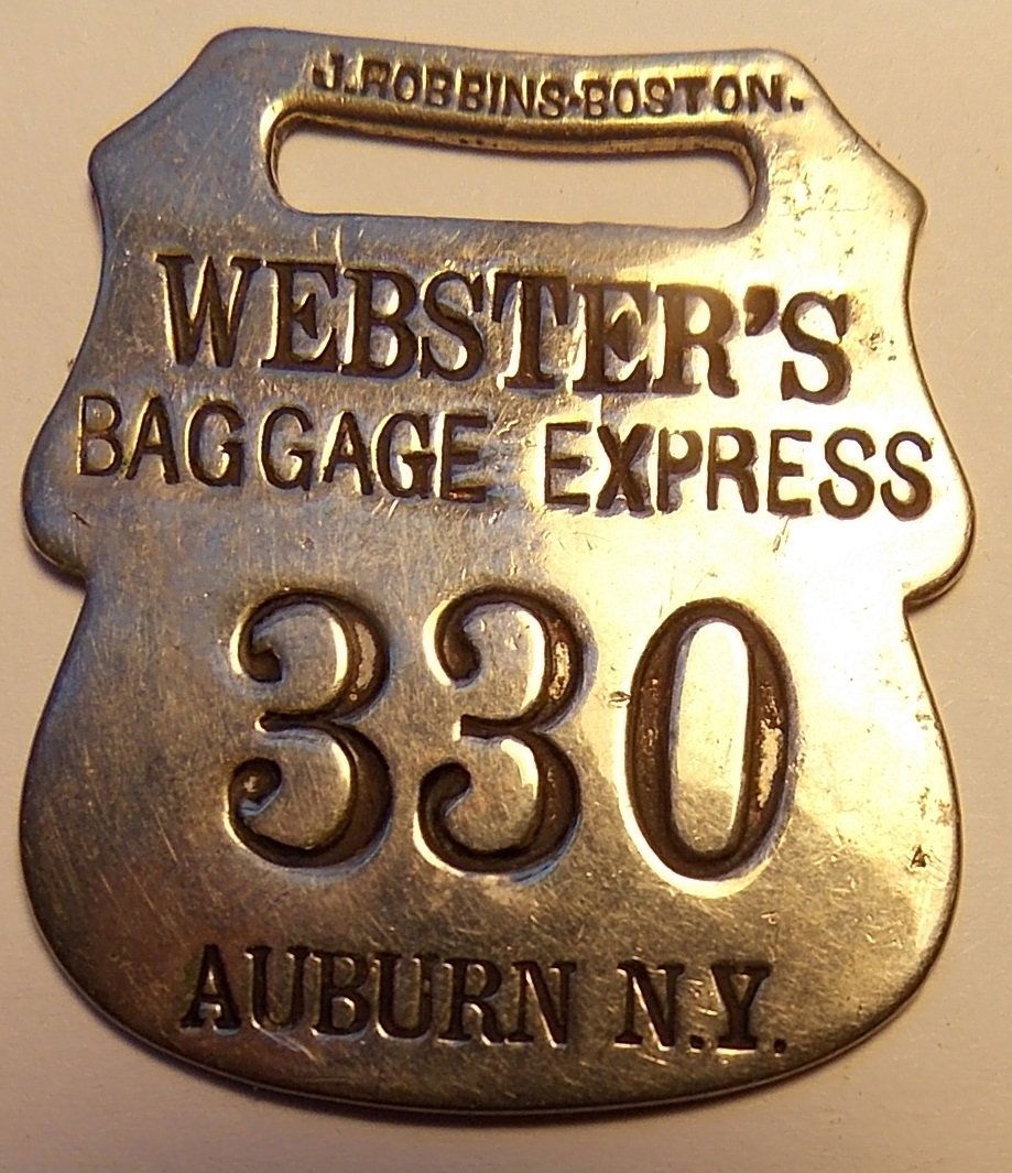 Webster's Baggage Express Auburn NY Baggage Tag (1 of 2)