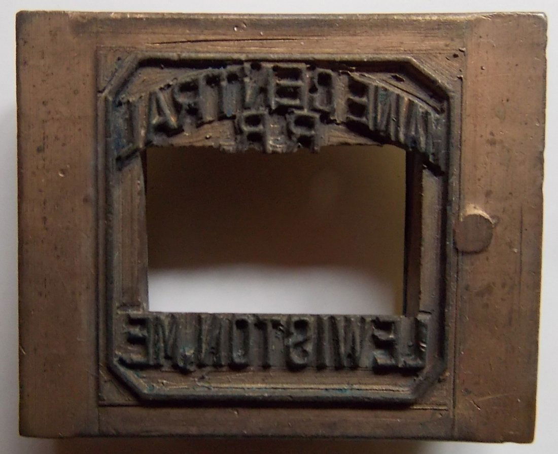 Maine Central Railroad Lewiston Brass Dater Die (1 of 3)