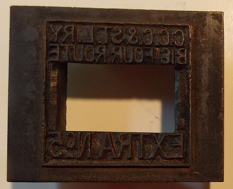 Big Four Route Brass Dater Die Extra CCC&StL RY (1 of 3)