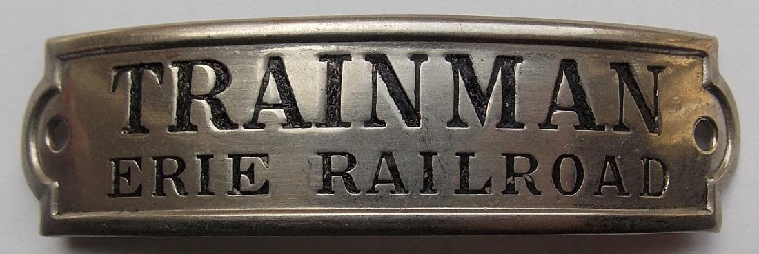 Erie Railroad Trainman Hat Badge (1 of 2)