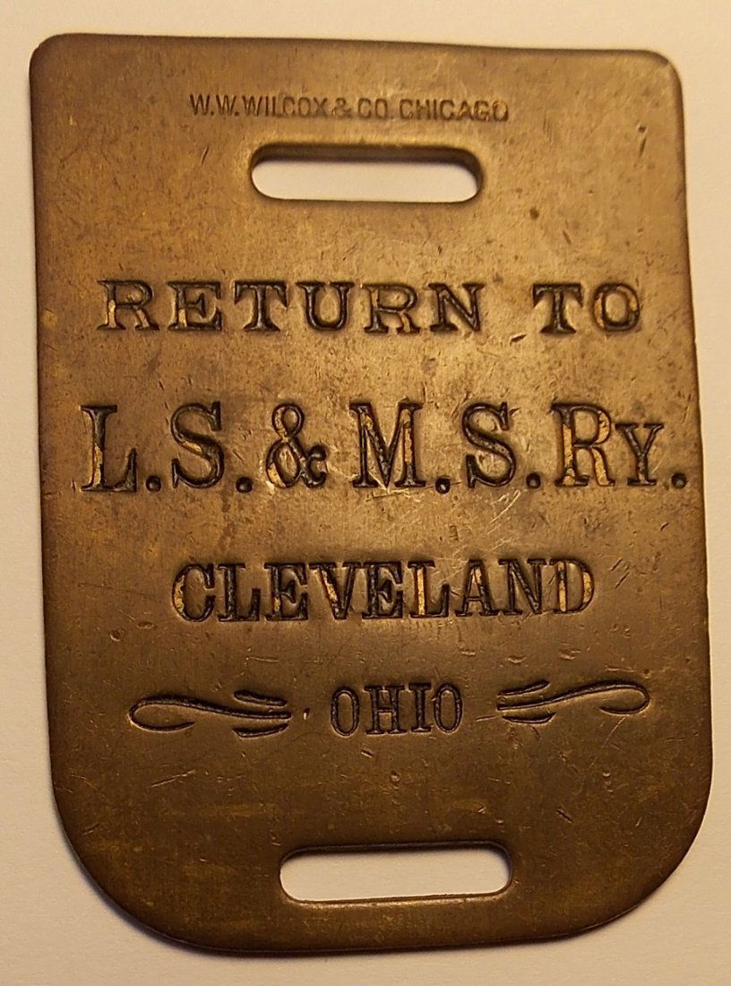 Lake Shore & Michigan Southern Baggage Tag (1 of 2)