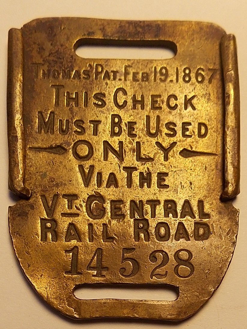 Vermont Central Railroad Baggage Tag (1 of 3)