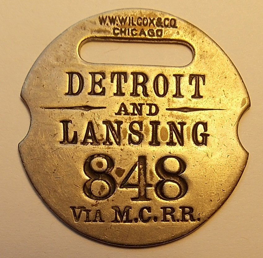 Detroit / Lansing Michigan Central Baggage Tag (1 of 2)