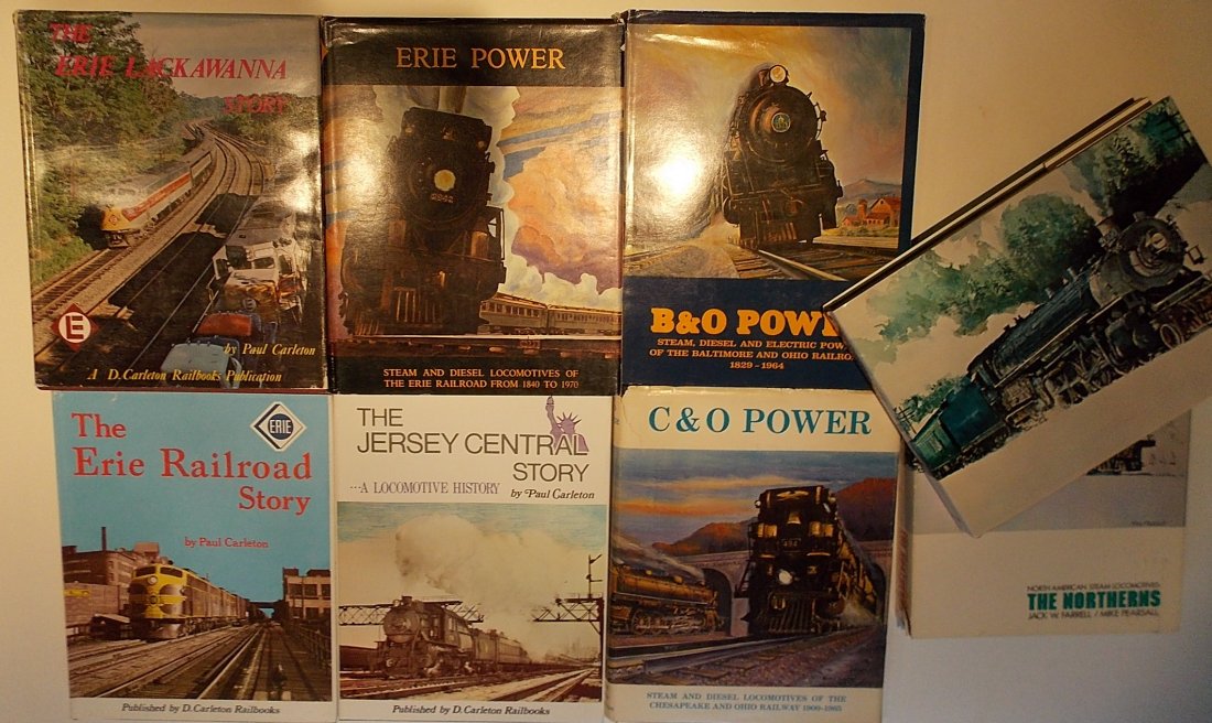 Locomotive & History Books: Some classic "Power" books: Erie, Chesapeake & Ohio, Baltimore & Ohio and then Jersey Central, Erie Lackawanna history . Finally a boxed edition of the PFM "The Northerns" style locomotive.