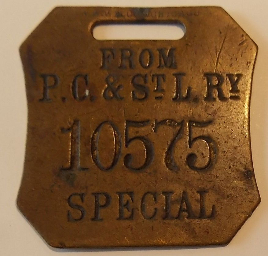 Pittsburg Cincinnati & St Louis Baggage Tag (1 of 2)