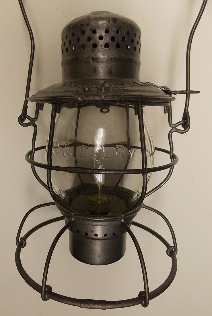 Big Four Handlan Lantern Clear Cast Globe (1 of 6)