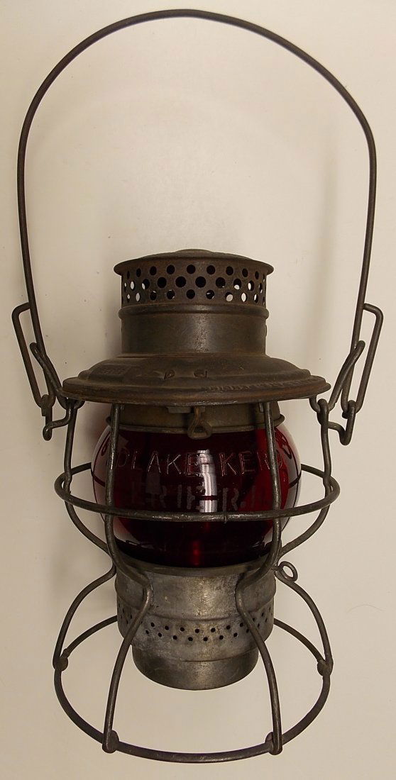 Erie Railroad Adlake 250 Lantern Red Etched (1 of 6)
