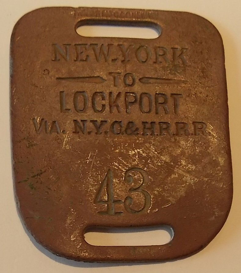Lockport NY Baggage Tag NYC&HR RR (1 of 2)