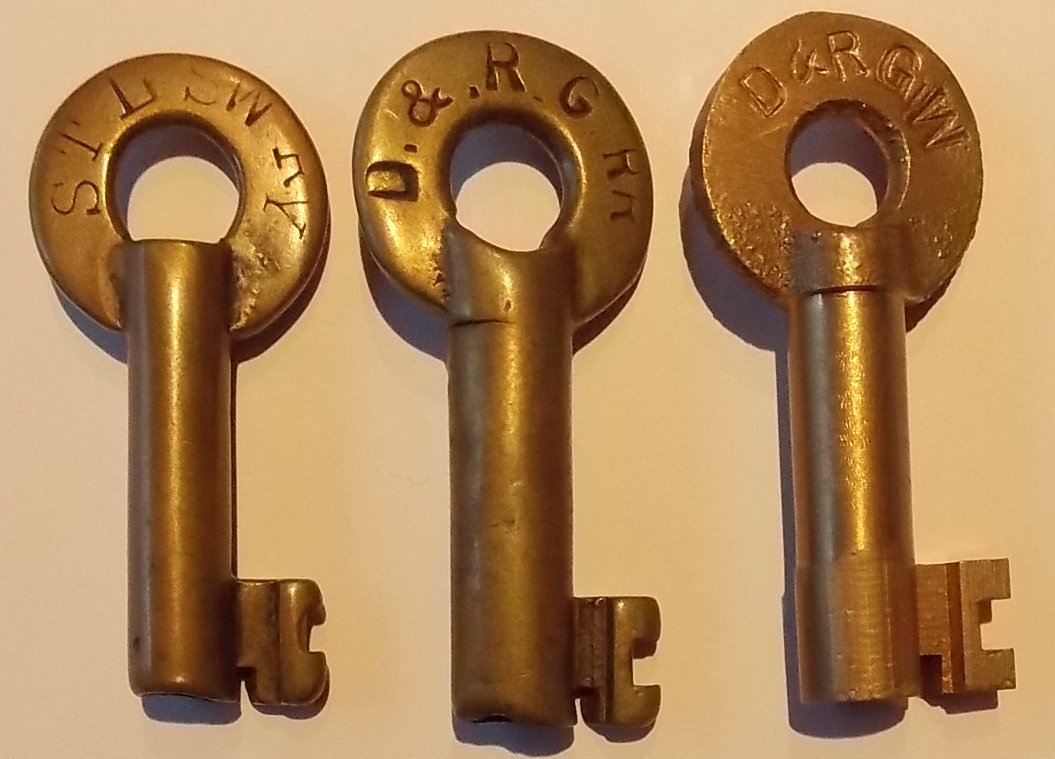 Cotton Belt and 2 D&RGW Railroad Keys (1 of 2)