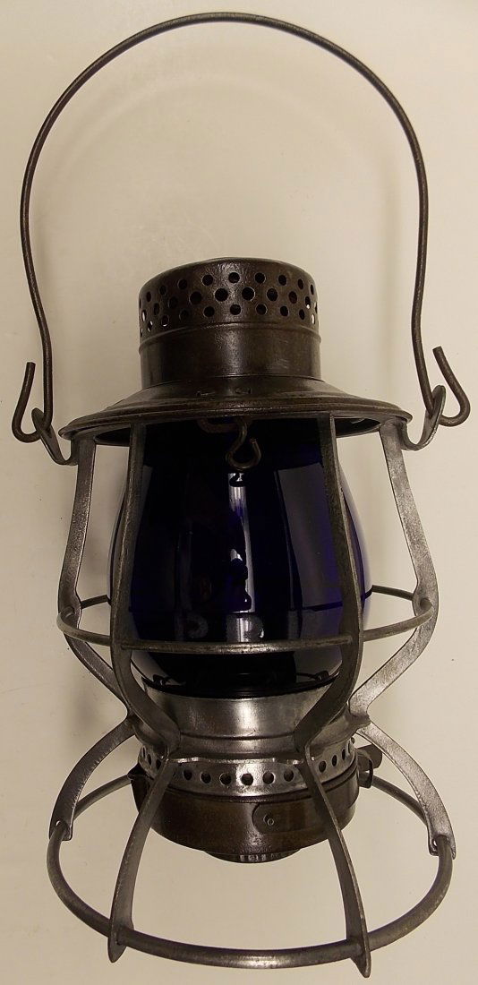 Pennsylvania Railroad Lantern Casey Blue Etch (1 of 8)