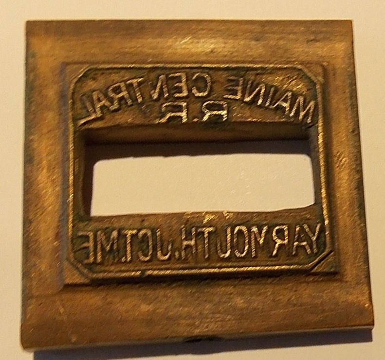 Maine Central Railroad Yarmouth Junction Dater Die (1 of 3)