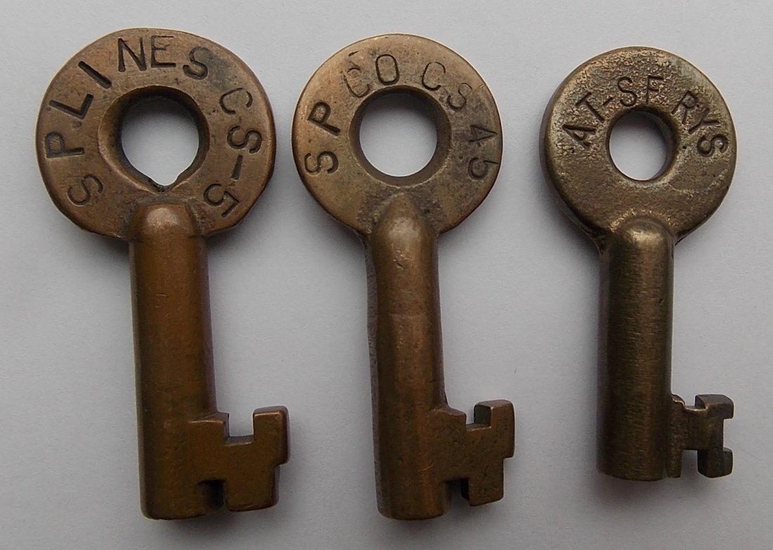 3 Western Switch Keys: ATSF, SP (1 of 2)