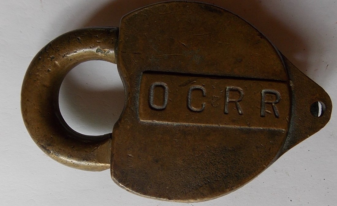 Old Colony Railroad Brass Car Lock (1 of 3)