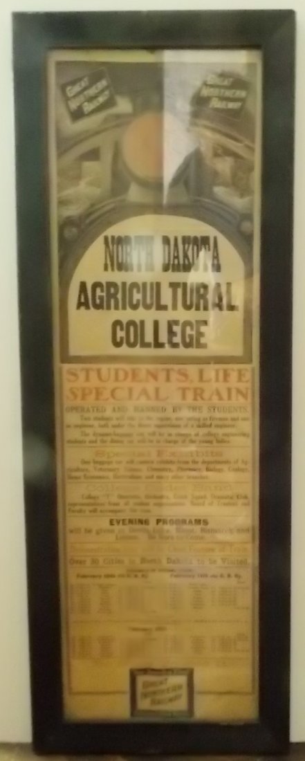 * Great Northern Railway Framed Broadside North Dakota (1 of 4)