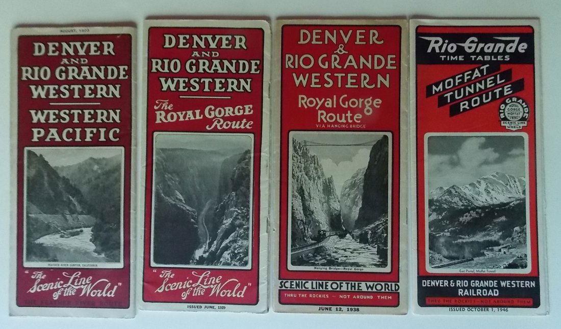 4 Denver & Rio Grande Railroad Timetables 1923-1946 (1 of 1)