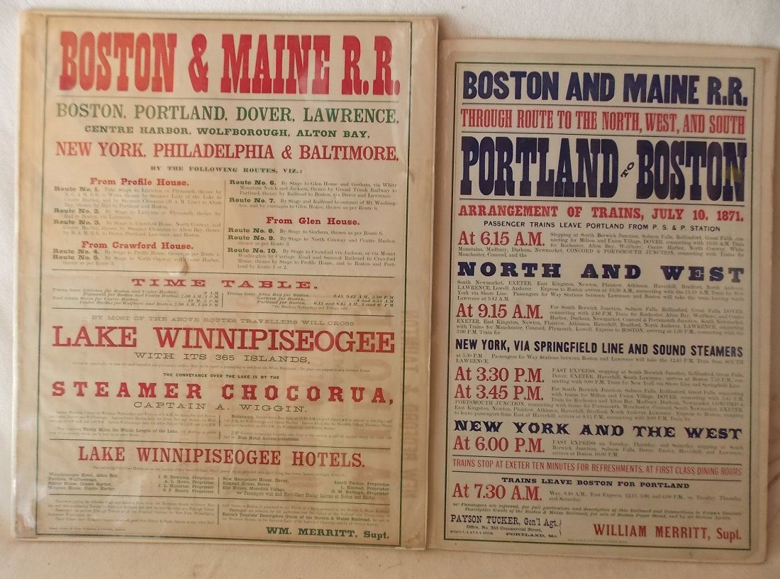 Boston & Maine Depot Timetables - 2 (1 of 3)