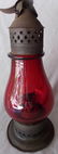 Cranberry Red Fixed Globe Lantern - 2