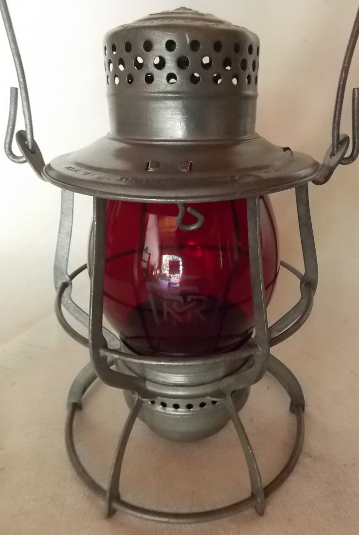 Pennsylvania Railroad Lantern Keystone #39 Red Etch (1 of 5)