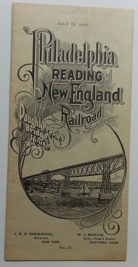 Philadelphia Reading & New England Timetable 1897 (1 of 2)