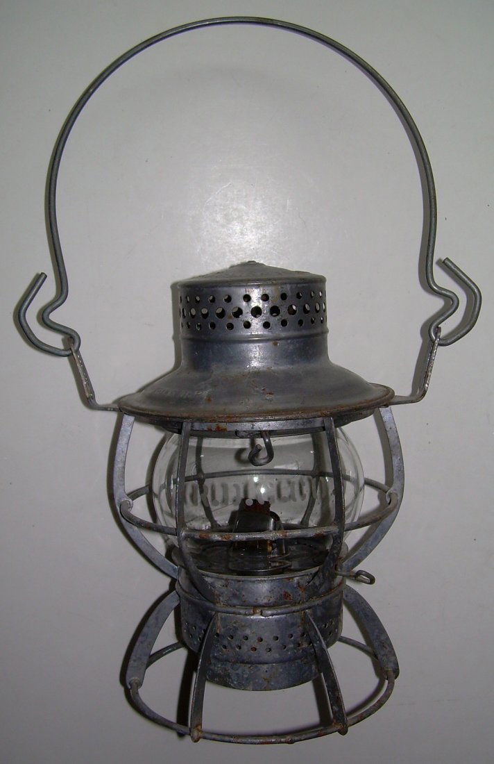 Reading Company Lantern Clear Etched Globe (1 of 5)