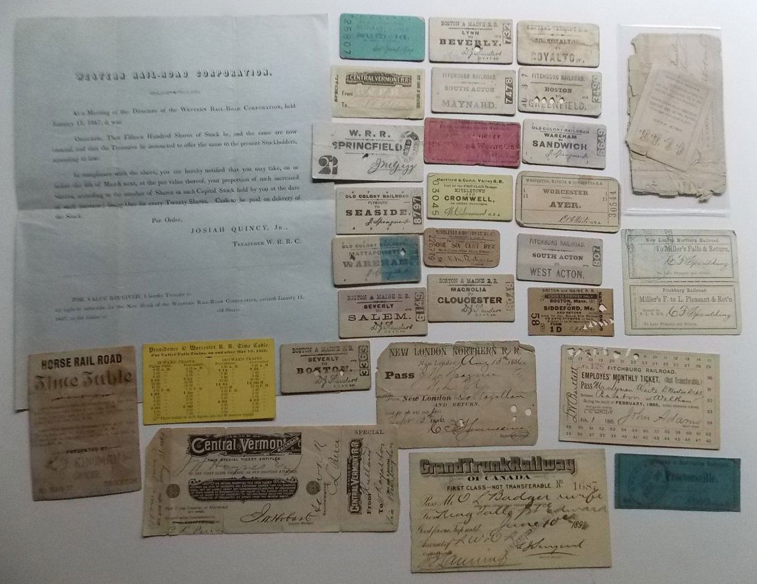 New England Railroad Tickets & Ephemera (1 of 5)