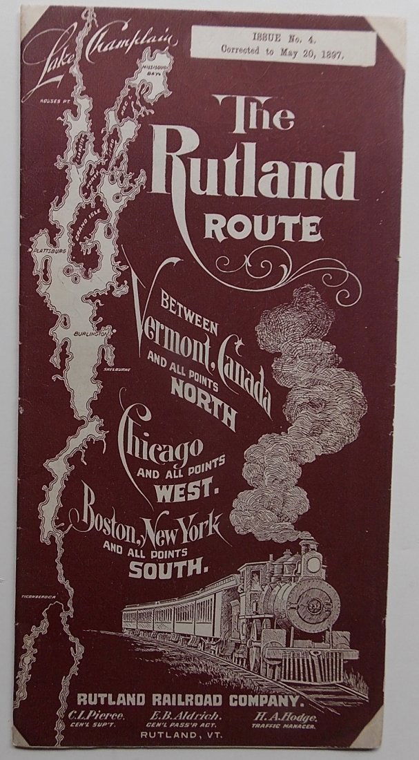 Rutland Railroad 1897 Timetable (1 of 3)