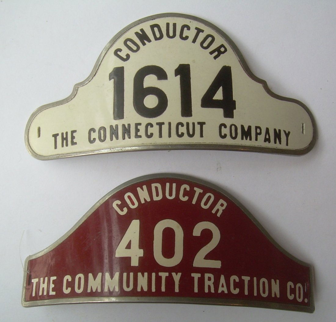 Trolley Conductor Badges: Conn Co, Community (1 of 2)