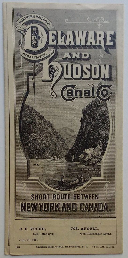 Delaware & Hudson Canal Company 1880 Timetable (1 of 2)