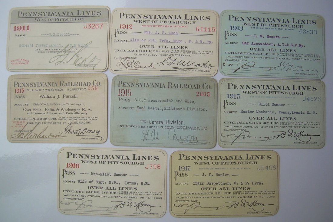 Pennsylvania Railroad Passes (8) (1 of 2)