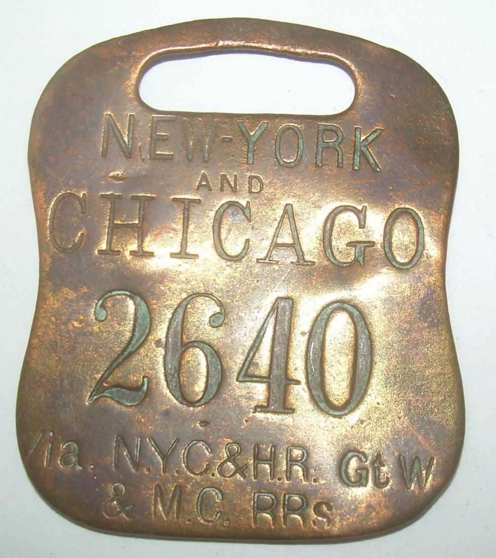 NY - Chicago via NYC&HR GtW MC Baggage Tag (1 of 2)
