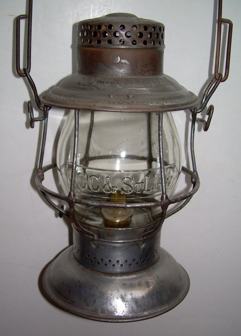 Big Four Railroad Bellbottom Lantern nice Globe (1 of 7)
