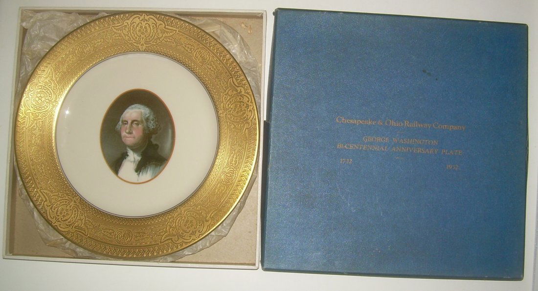 Chesapeake & Ohio Washington Plate in original box (1 of 6)