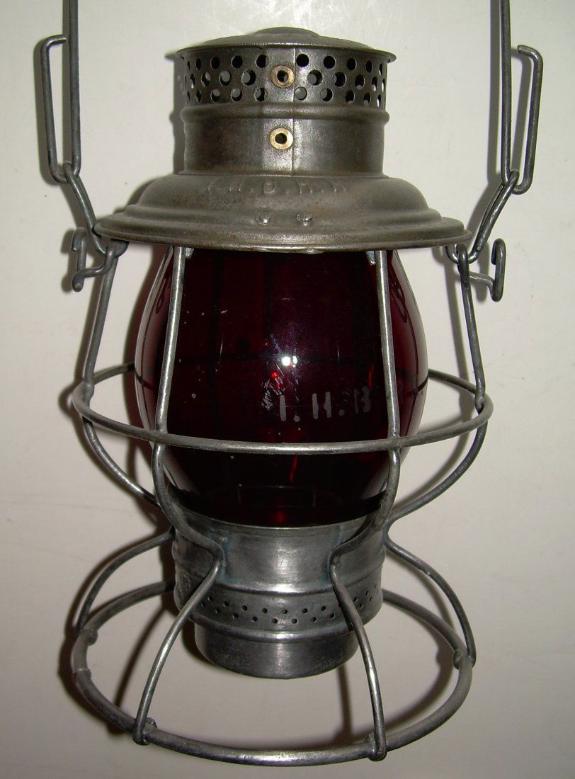 Indiana Harbor Belt Railroad Lantern Red Etched Globe (1 of 6)