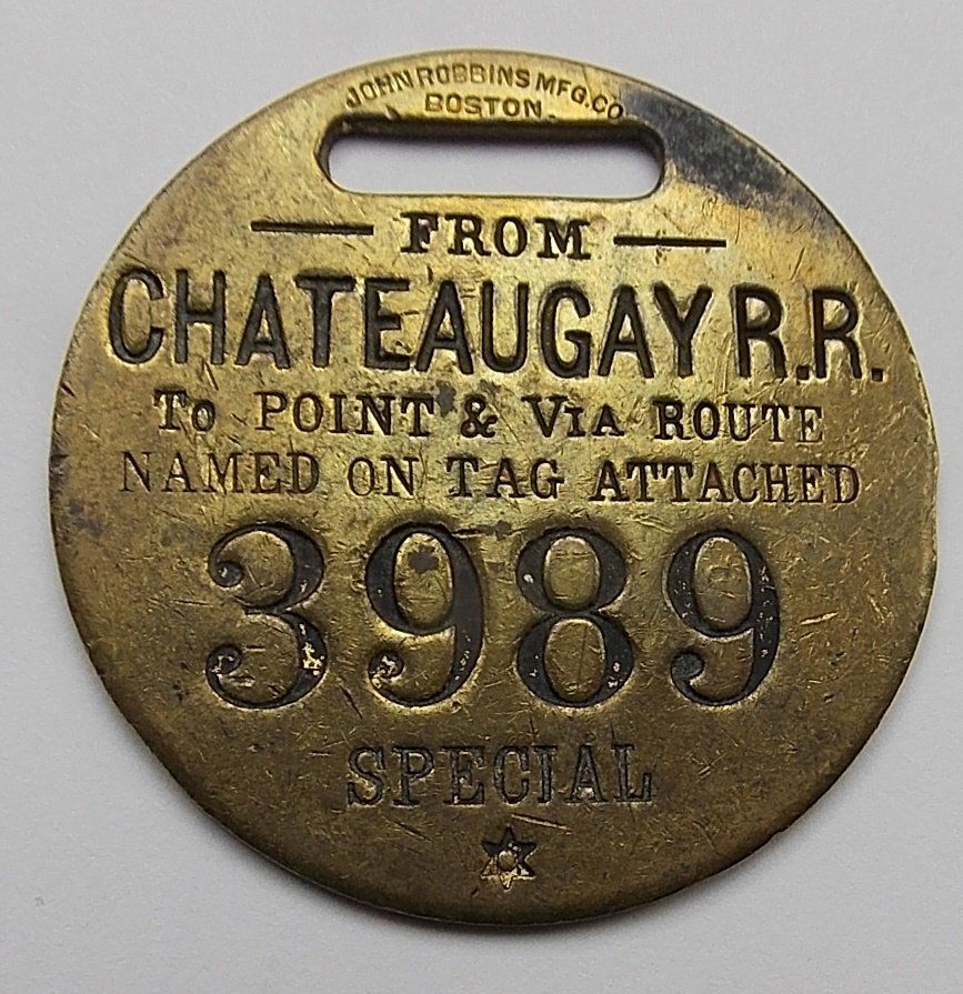 Chateaugay Railroad - Adirondack Baggage Tag (1 of 2)